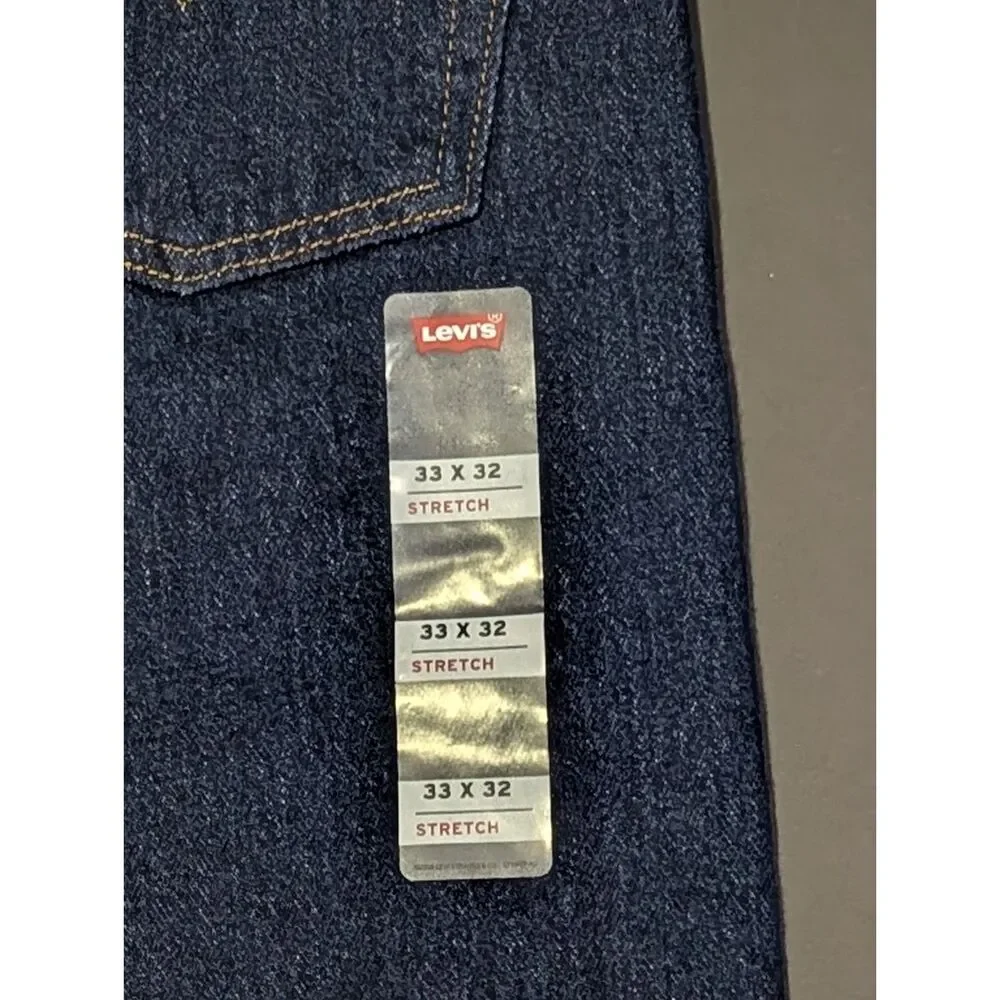 Levi's Men's 511 Slim Fit Dark Indigo Blue Rinse Stretch Jeans 33W x 32L NWT